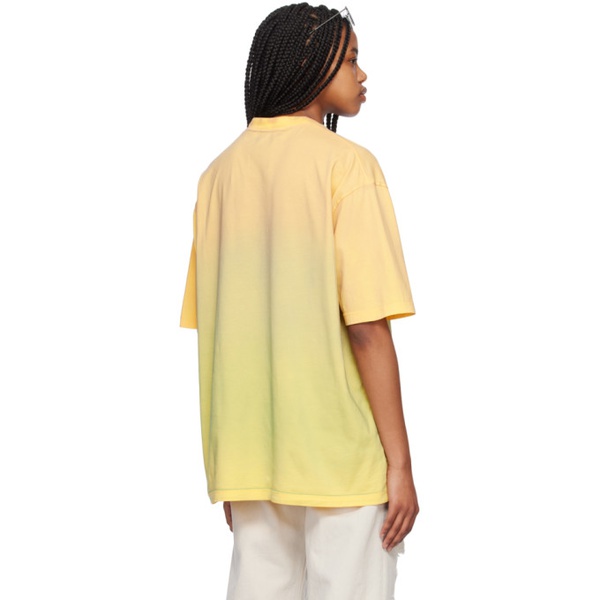 아크네스튜디오 아크네 스튜디오 Acne Studios Yellow Printed T-Shirt 231129F110017