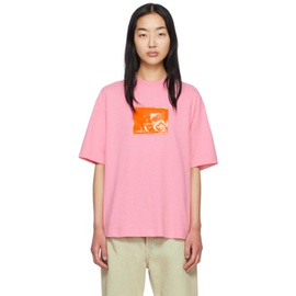 아크네 스튜디오 Acne Studios Pink Inflatable Patch T-Shirt 231129F110020