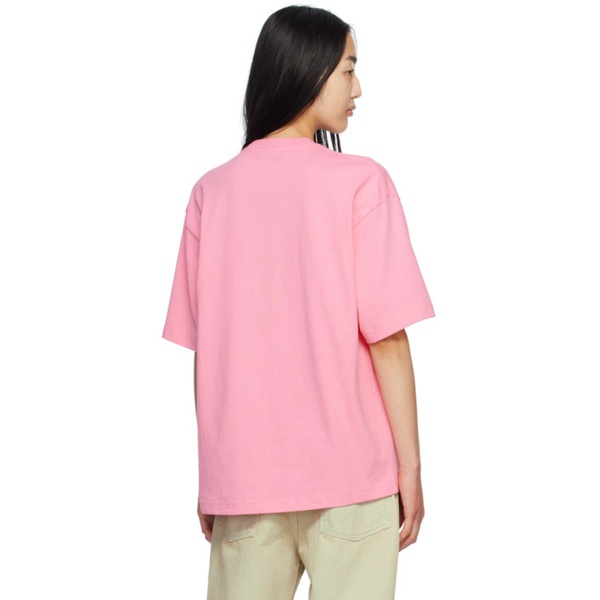 아크네스튜디오 아크네 스튜디오 Acne Studios Pink Inflatable Patch T-Shirt 231129F110020