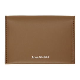 아크네 스튜디오 Acne Studios Brown Leather Card Holder 231129M163008