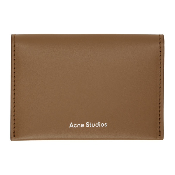 아크네스튜디오 아크네 스튜디오 Acne Studios Brown Leather Card Holder 231129M163008