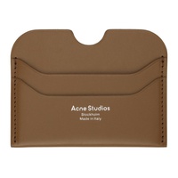 아크네 스튜디오 Acne Studios Brown Leather Card Holder 231129M163018