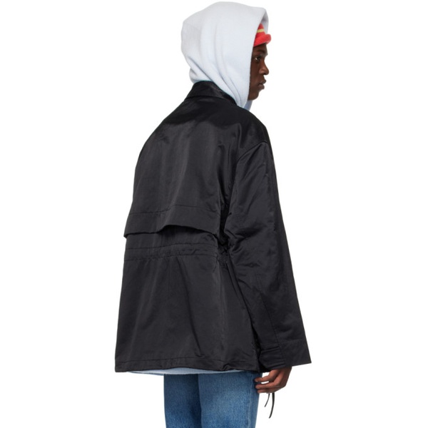 아크네스튜디오 아크네 스튜디오 Acne Studios Black Spread Collar Jacket 231129M180014