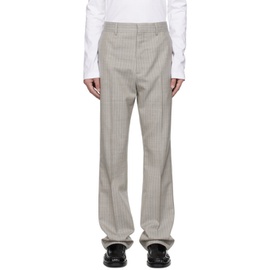 아크네 스튜디오 Acne Studios Gray Pinstripe Trousers 231129M191030