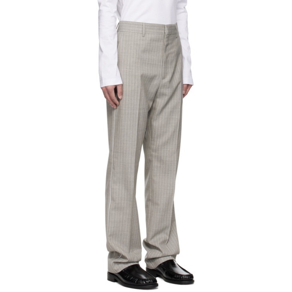 아크네스튜디오 아크네 스튜디오 Acne Studios Gray Pinstripe Trousers 231129M191030