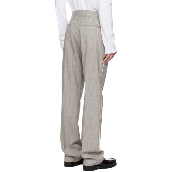 아크네스튜디오 아크네 스튜디오 Acne Studios Gray Pinstripe Trousers 231129M191030