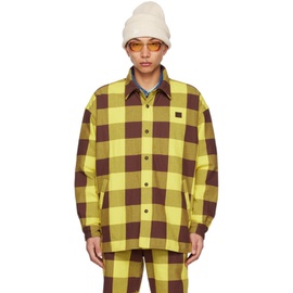 아크네 스튜디오 Acne Studios Yellow & Brown Padded Shirt 231129M192001