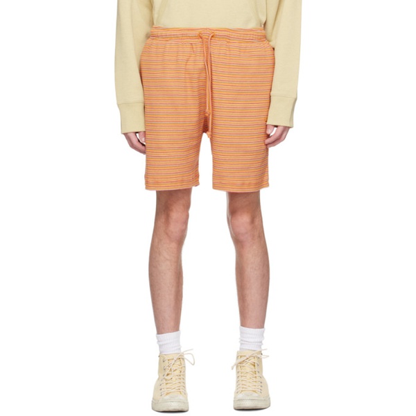 아크네스튜디오 아크네 스튜디오 Acne Studios Orange Striped Shorts 231129M193005