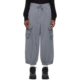Y-3 Gray Crinkled Trousers 231138F087010