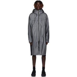 Y-3 Black Two-Way Zip Rain Coat 231138M180006