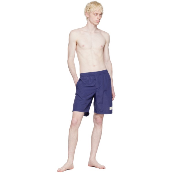  Y-3 Blue Bonded Swim Shorts 231138M208002