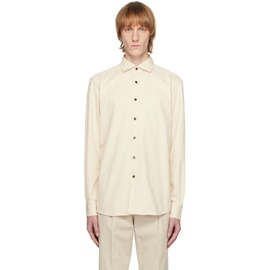 ZEGNA 오프화이트 Off-White Button-Down Shirt 231142M192015