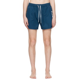 ZEGNA Blue Printed Swim Shorts 231142M208000