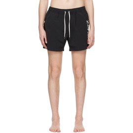 ZEGNA Black Printed Swim Shorts 231142M208001