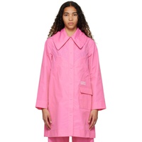 가니 GANNI Pink Printed Coat 231144F059009