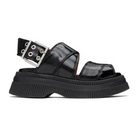 가니 GANNI Black Platform Sandals 231144F124001