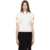 핼무트랭 Helmut Lang White Cutout T-Shirt 231154F110001