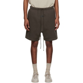에센셜 Essentials Gray Drawstring Shorts 231161M193015