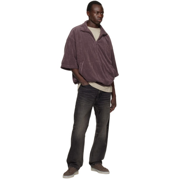  피어오브갓 Fear of God 에센셜 ESSENTIALS Purple Half-Zip Sweatshirt 231161M202002