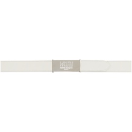 메종마르지엘라 Maison Margiela Reversible 오프화이트 Off-White Logo-Engraved Belt 231168F001014