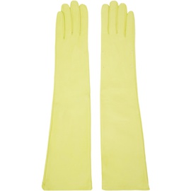 메종마르지엘라 Maison Margiela Yellow Four Stitches Gloves 231168F012000