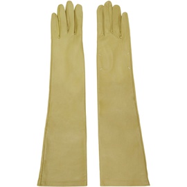 메종마르지엘라 Maison Margiela Khaki Four Stitches Gloves 231168F012003