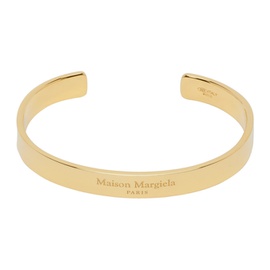 메종마르지엘라 Maison Margiela Gold Engraved Cuff Bracelet 231168F020011