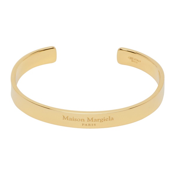 메종마르지엘라 메종마르지엘라 Maison Margiela Gold Engraved Cuff Bracelet 231168F020011