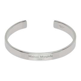 메종마르지엘라 Maison Margiela Silver Logo Cuff Bracelet 231168F020012