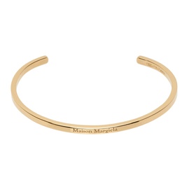 메종마르지엘라 Maison Margiela Gold Logo Cuff Bracelet 231168M142000