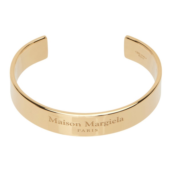 메종마르지엘라 메종마르지엘라 Maison Margiela Gold Engraved Cuff Bracelet 231168M142011