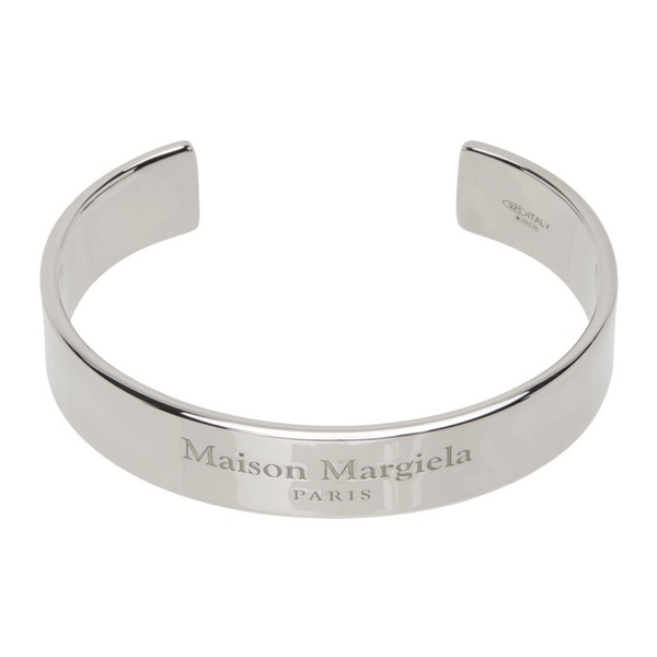 메종마르지엘라 메종마르지엘라 Maison Margiela Silver Engraved Cuff Bracelet 231168M142012