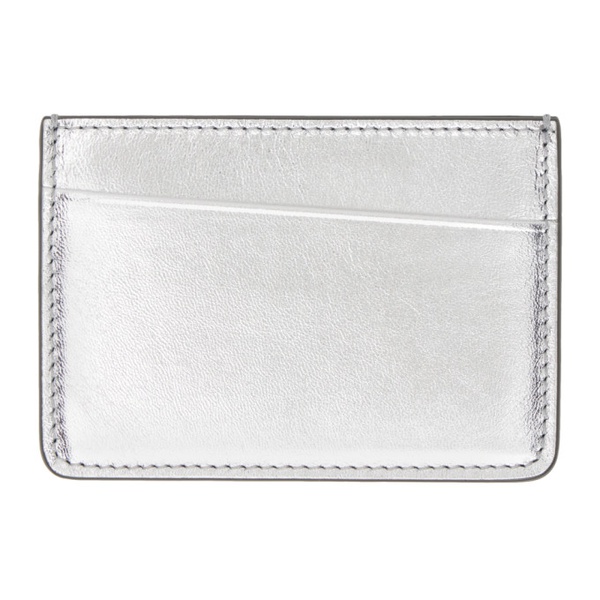 메종마르지엘라 메종마르지엘라 Maison Margiela Silver Leather Card Holder 231168M163003