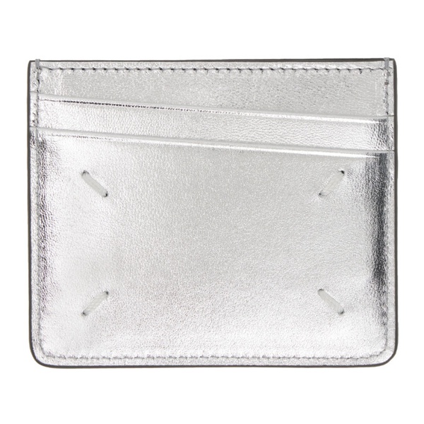메종마르지엘라 메종마르지엘라 Maison Margiela Silver Leather Card Holder 231168M163004