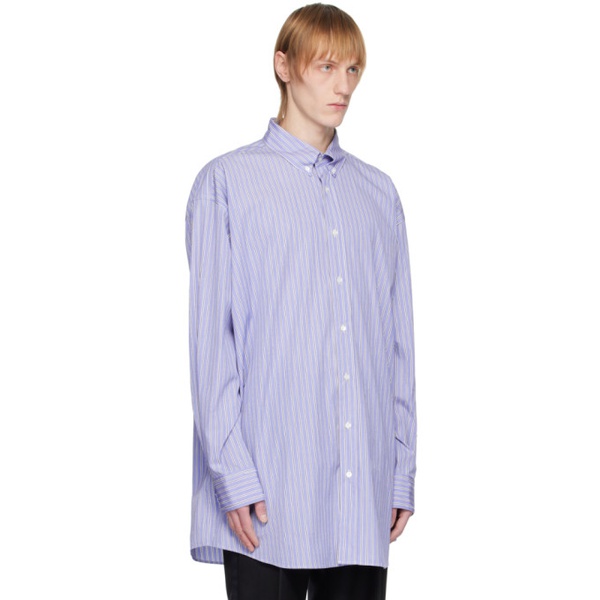 메종마르지엘라 메종마르지엘라 Maison Margiela Blue Striped Shirt 231168M192018