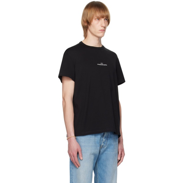 메종마르지엘라 메종마르지엘라 Maison Margiela Black Distorted T-Shirt 231168M213010