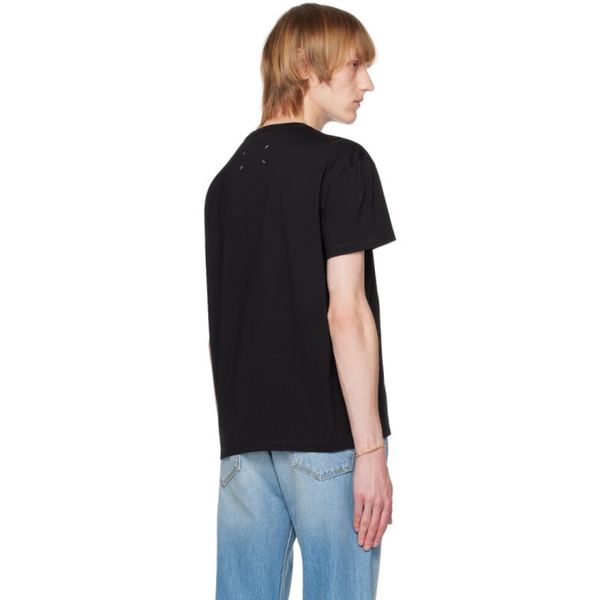 메종마르지엘라 메종마르지엘라 Maison Margiela Black Distorted T-Shirt 231168M213010