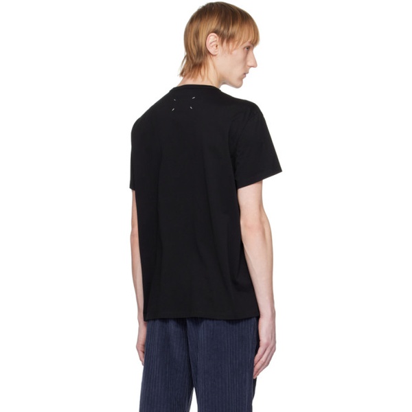 메종마르지엘라 메종마르지엘라 Maison Margiela Black Distorted T-Shirt 231168M213015