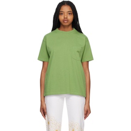 보디 Bode Green Pocket T-Shirt 231169F110011