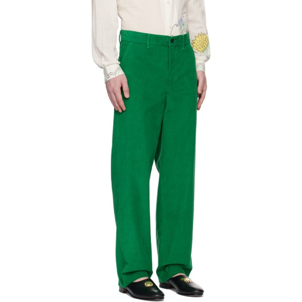  보디 Bode Green Standard Trousers 231169M191016