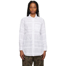 엔지니어드가먼츠 Engineered Garments White Embroidered Shirt 231175F109003