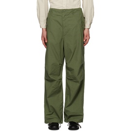 엔지니어드가먼츠 Engineered Garments Green Pleated Trousers 231175M191015