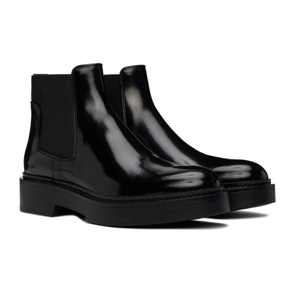  Santoni Black Ursula Chelsea Boots 231178F113002