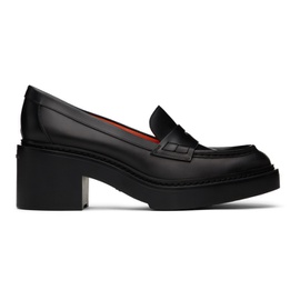 Santoni Black Loafer Heels 231178F122002