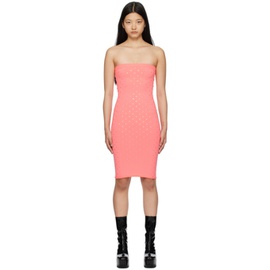 알렉산더 왕 Alexander Wang Pink Hotfix Midi Dress 231187F054001