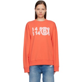 MM6 메종 마르지엘라 MM6 메종마르지엘라 Maison Margiela Orange Printed Sweatshirt 231188F098022
