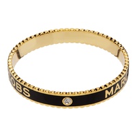 마크 제이콥스 Marc Jacobs Gold & Black The Medallion Cuff Bracelet 231190F020000