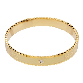 마크 제이콥스 Marc Jacobs Gold & White The Medallion Cuff Bracelet 231190F020001