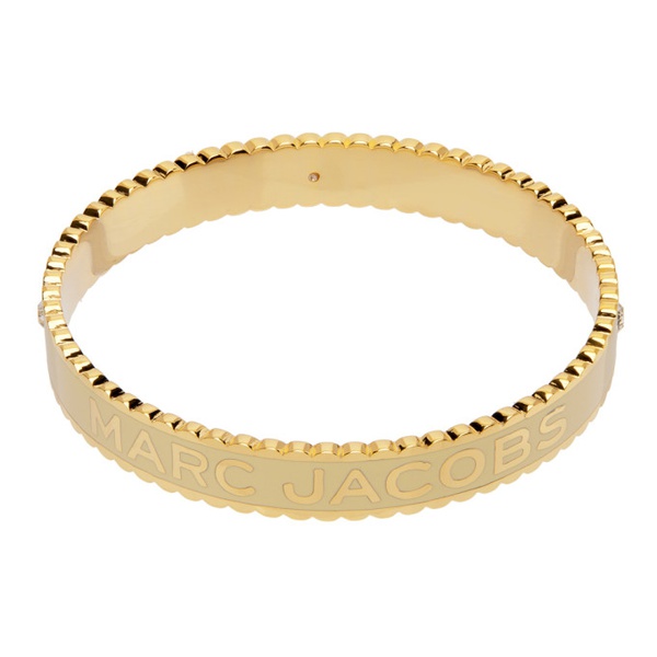 마크제이콥스 마크 제이콥스 Marc Jacobs Gold & White The Medallion Cuff Bracelet 231190F020001