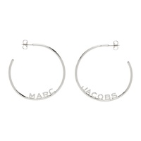 마크 제이콥스 Marc Jacobs Silver The Monogram Hoop Earrings 231190F022002